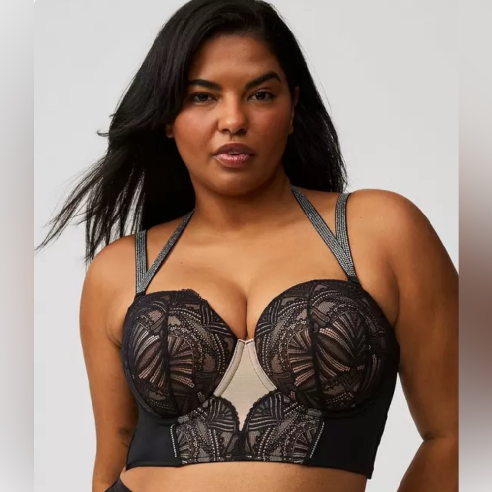 Torrid ~Push-Up Strapless Longline Diamante Bra~48B-NWT